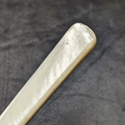 1925 British Vintage White Pearl Shell Handle Sterling Silver Blade Dessert Cutlery 4x2 Set