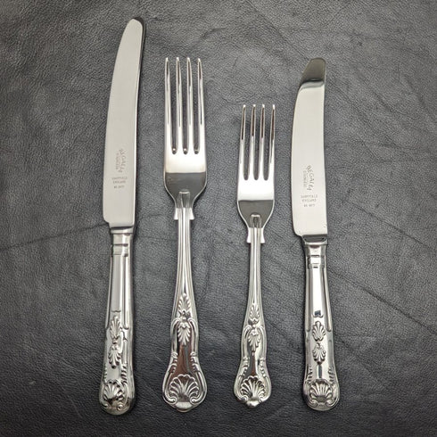 英国ヴィンテージ シルバープレート製 カトラリー7ピースx2セット デッドストック