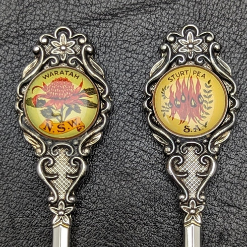 オーストラリア製 ヴィンテージ シルバープレート製 ティースプーン6本セット ケース入