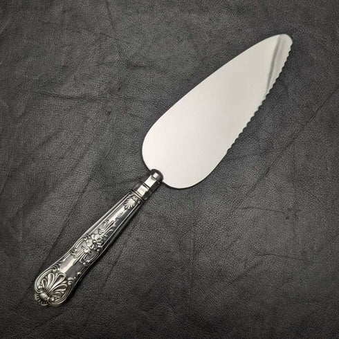 1967년 영국 빈티지 파이 서버, 순은 핸들, 퀸즈 패턴, 종이 상자 포함