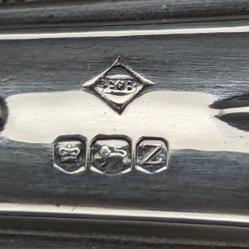 1967 年英國復古派服務器純銀手柄女王圖案紙盒