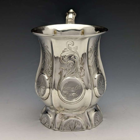 1856年 英国アンティーク 純銀製マグカップ 164g