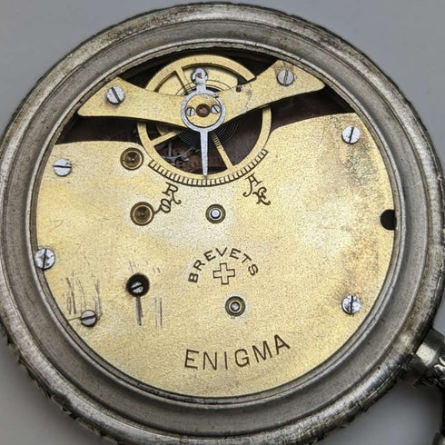 瑞士製造復古 Enigma 懷錶帶馬雕塑合金錶殼做工良好