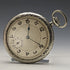 Antique Mumei pocket watch Art Nouveau flower sculpture alloy case works well