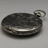 Antique Mumei pocket watch Art Nouveau flower sculpture alloy case works well