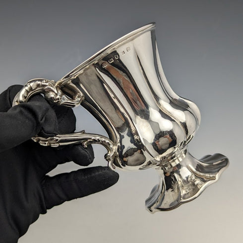 1853 British Antique Sterling Silver Mug 122g Henry Wilkinson