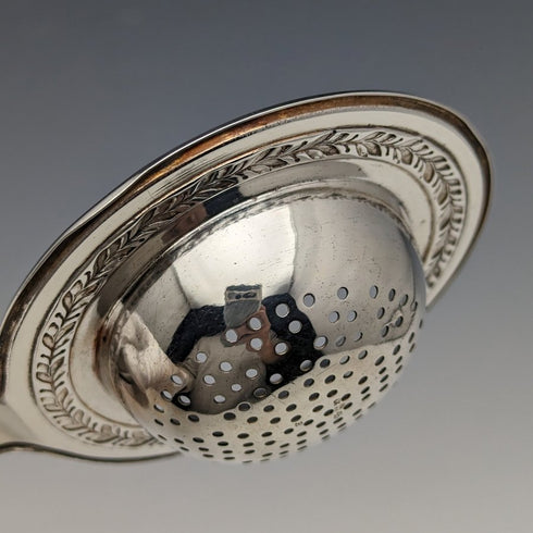 Colador de té antiguo alemán de WMF bañado en plata