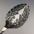 British antique cut glass jam pot silver plate lid & spoon