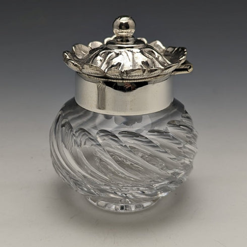 英国ヴィンテージ シルバープレート製 ゴルフデザイン ペンスタンド&インク壺ペア