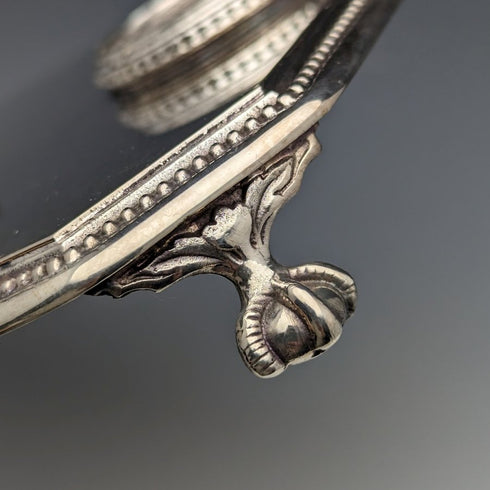 英国ヴィンテージ シルバープレート製 ゴルフデザイン ペンスタンド&インク壺ペア