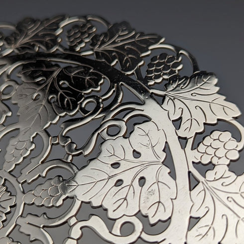 英國復古銀盤茶壺架一對