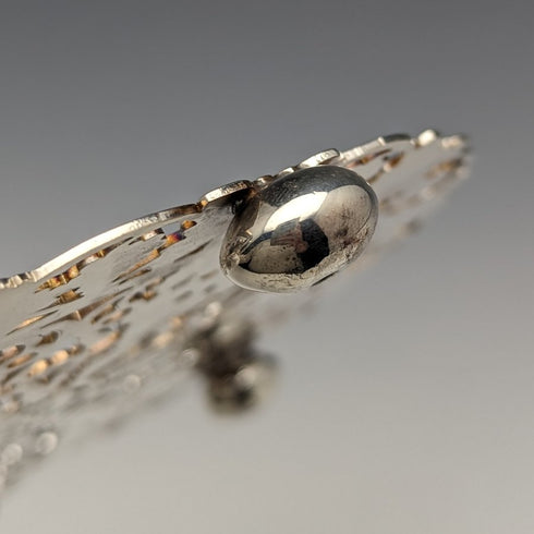 英國復古銀盤茶壺架一對