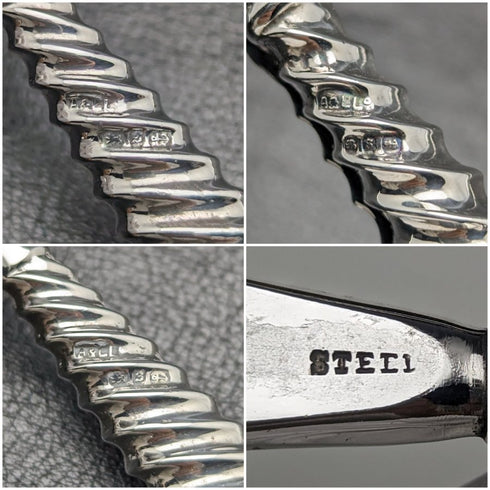 1892年頃 英国アンティーク 純銀ハンドル アクセサリーセット ケース入