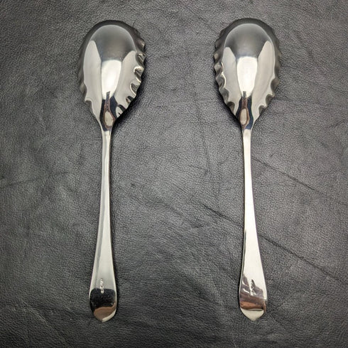 英國古董鍍銀餐勺一對以防萬一