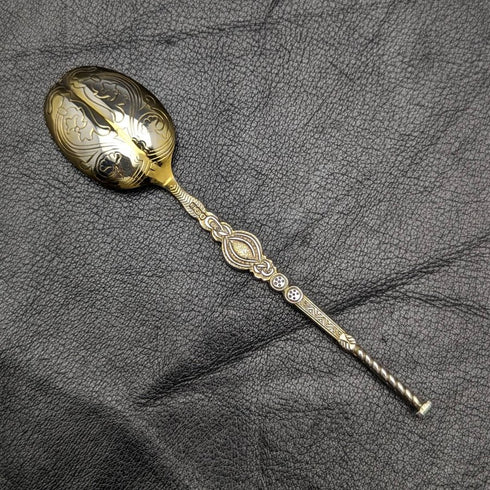 1936年 英国ヴィンテージ 純銀 アノイティングスプーン 紙箱入り William Suckling