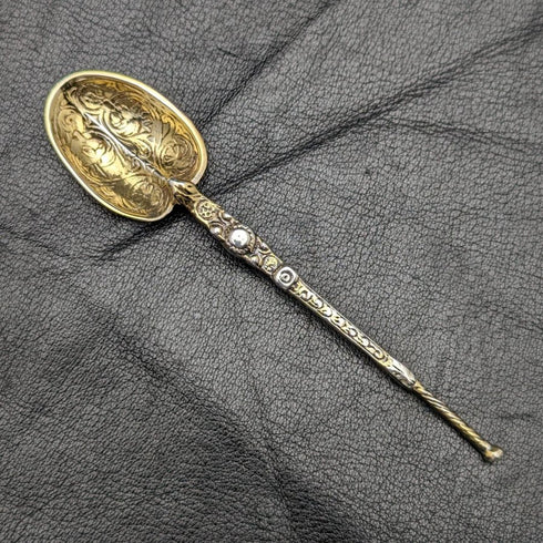 1936年 英国ヴィンテージ 純銀 アノイティングスプーン Mayes Mills