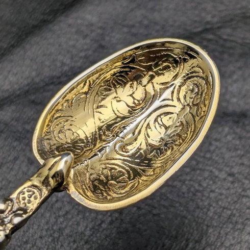 1936年 英国ヴィンテージ 純銀 アノイティングスプーン Mayes Mills