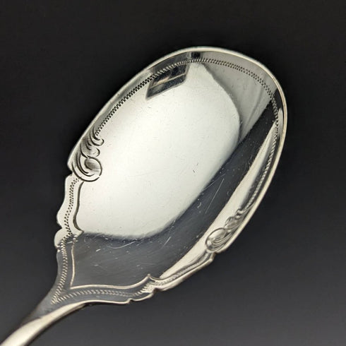 Around 1920 English antique silver plate serving cutlery 3-piece set in case