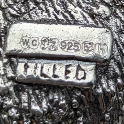 英国William Comyns 2匹の子猫 純銀張り彫刻 フィギュリン 178g