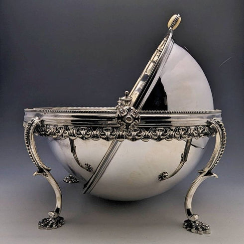 1900年頃 英国アンティーク シルバープレート製 ブレックファーストディッシュ MARTIN HALL