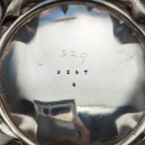 English vintage plate pewter 3-piece teapot set