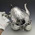 English vintage plate pewter 3-piece teapot set