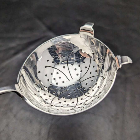 1917 年英國古董純銀濾茶器