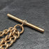 British Antique Rolled Gold Double Albert Chain 46g No Fob