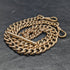 British Antique Rolled Gold Double Albert Chain 46g No Fob