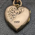 British Antique Rolled Gold Albert Chain 9ct Gold Heart Locket Fob