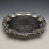 1899 British Antique Sterling Silver Salva Card Tray Diameter 21.5cm 400g Barker Bros