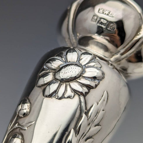 1905 年英國古董純銀花瓶花瓶一對 84 克亨利威廉姆斯