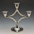 British Vintage Silver Plated 3 Burner Candle Stand Candelabra