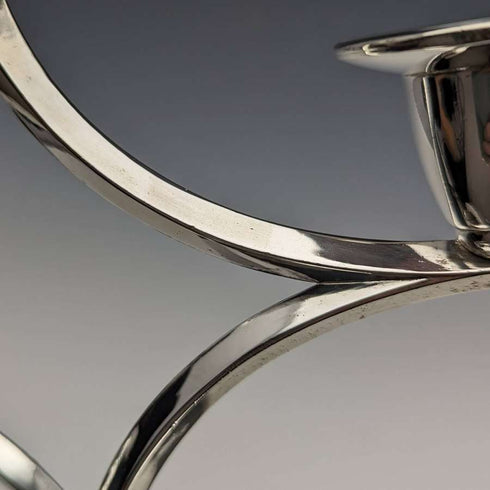 British Vintage Silver Plated 3 Burner Candle Stand Candelabra