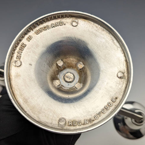 英國復古銀盤 3 燃燒器蠟燭台燭台