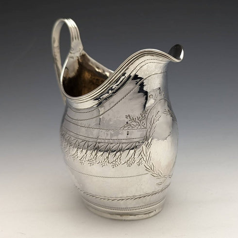 1801 年英國古董格魯吉亞純銀奶油壺 97 克