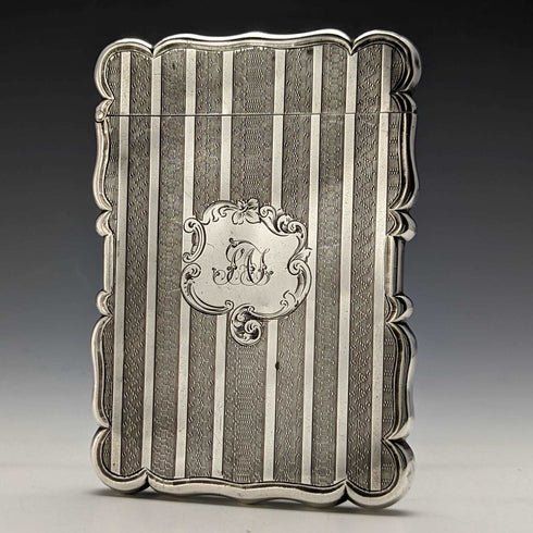 1847年 英国アンティーク 純銀製カードケース 66g Edward Smith