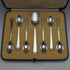 Set de 6 cucharillas de té y pala para azúcar de plata de ley (925) vintage británica de 1937, en estuche, Mappin & Webb