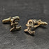Made in England Sterling Silver Gold Plated Pound Sterling Cufflinks