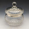 1929 British Vintage Sterling Silver Decorated Cut Glass Jar 351g BM & Co