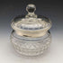 1929 British Vintage Sterling Silver Decorated Cut Glass Jar 351g BM & Co