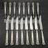 British Vintage Silver Plated Handle Stainless Blade Cutlery Set 8x2