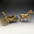 British vintage brass horse and carriage object 1075g