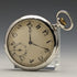 Antique Swiss-made pocket watch Engraved silver side open face Paper dial Works well