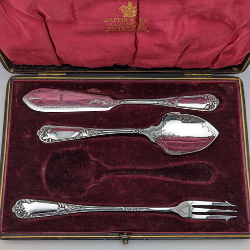 英國復古鍍銀蛋糕餐具套裝 Mappin & Webb