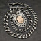 Around 1887 British Antique Sterling Silver Albert Chain 49g Sterling Silver Medal Fob