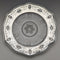 米国ヴィンテージ 純銀リム装飾 カットガラスプレート 直径19cm