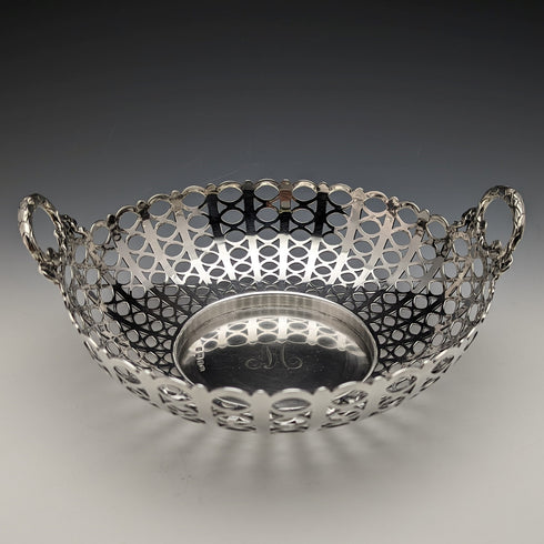 1911 British Antique Sterling Silver Bowl Earring Decoration 452g MAPPIN & WEBB