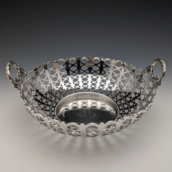 1911 British Antique Sterling Silver Bowl Earring Decoration 452g MAPPIN & WEBB