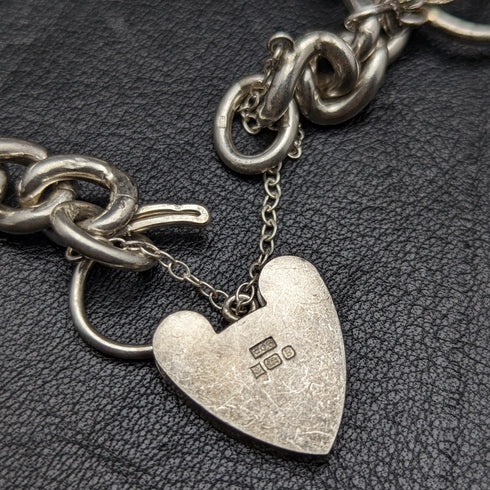 英国ヴィンテージ 純銀製 チャームブレスレット 71g